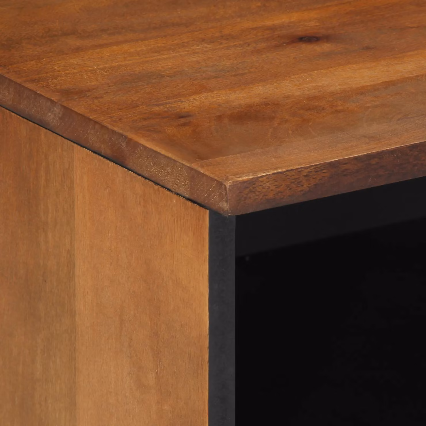 Berkfield Modern Home Media Cabinet in Honey Brown Solid Mango Wood and Engineered Wood – 4