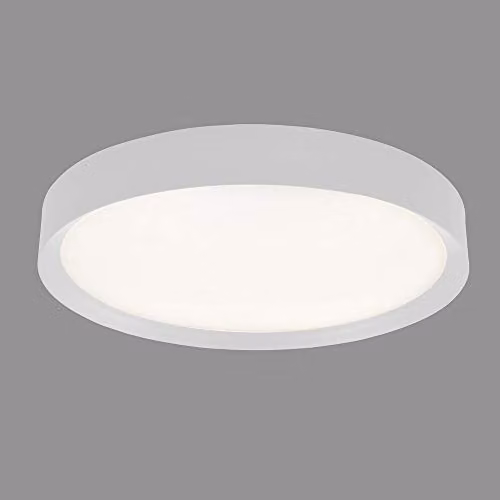 Netlighting Modern LED Flush Ceiling Light, White, Warm White 3000K, 2100lm – 2