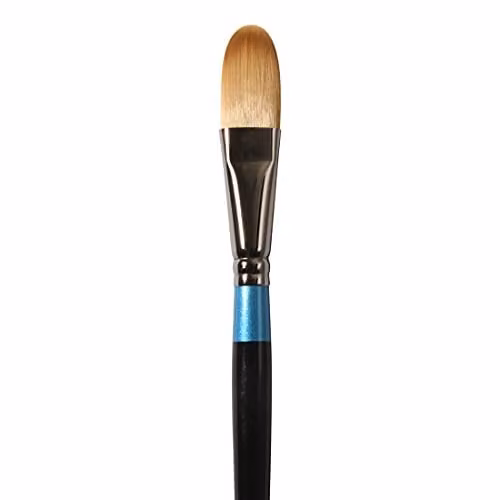 Daler-Rowney Aquafine Watercolour Brush, Soft Synthetic Hair, Short Handle, Oval Wash, 3/4in, Multicolour