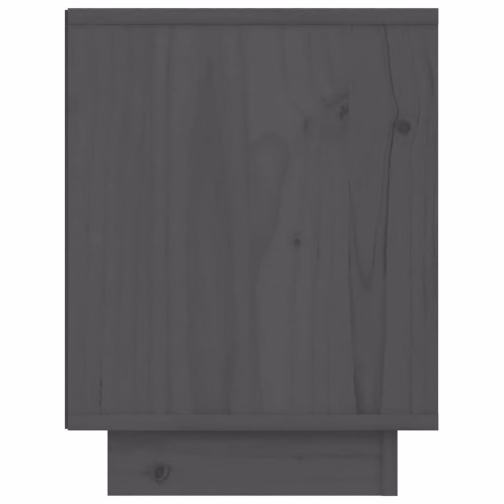 Berkfield Home Grey Solid Wood Pine Bedside Cabinet W/D/H: 40 x 30 x 40 cm – 3