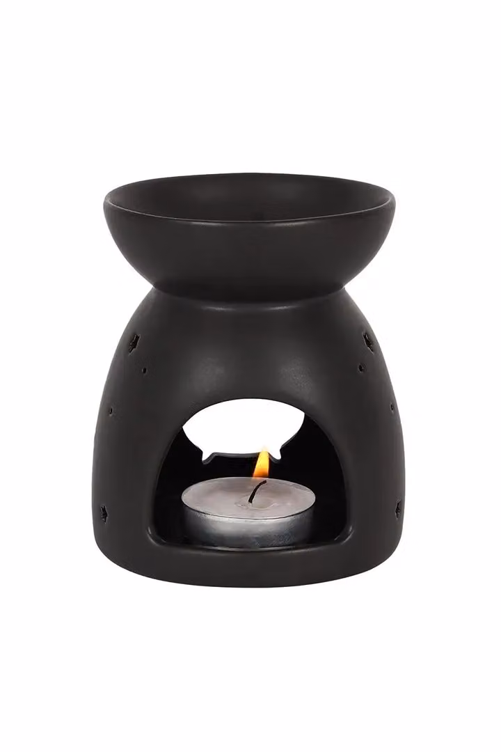 KDMD Black Ceramic Cauldron Cut Out Tealight Oil Burner – 2
