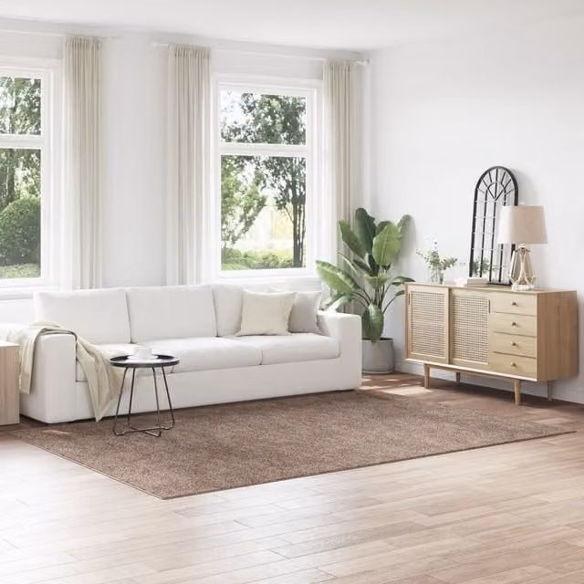 Berkfield Home Brown Shaggy Polypropylene Rug, W: 200 cm, D: 290 cm