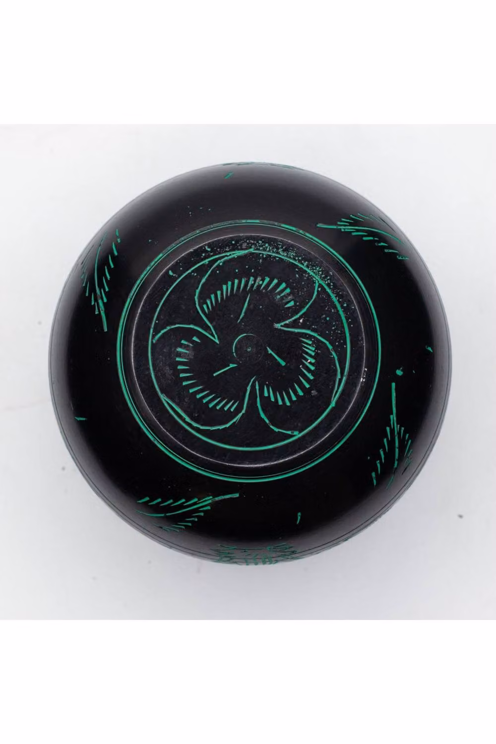 KDMD Green Magic Mushroom Cauldron Singing Bowl in Black, 15 cm Diameter – 2