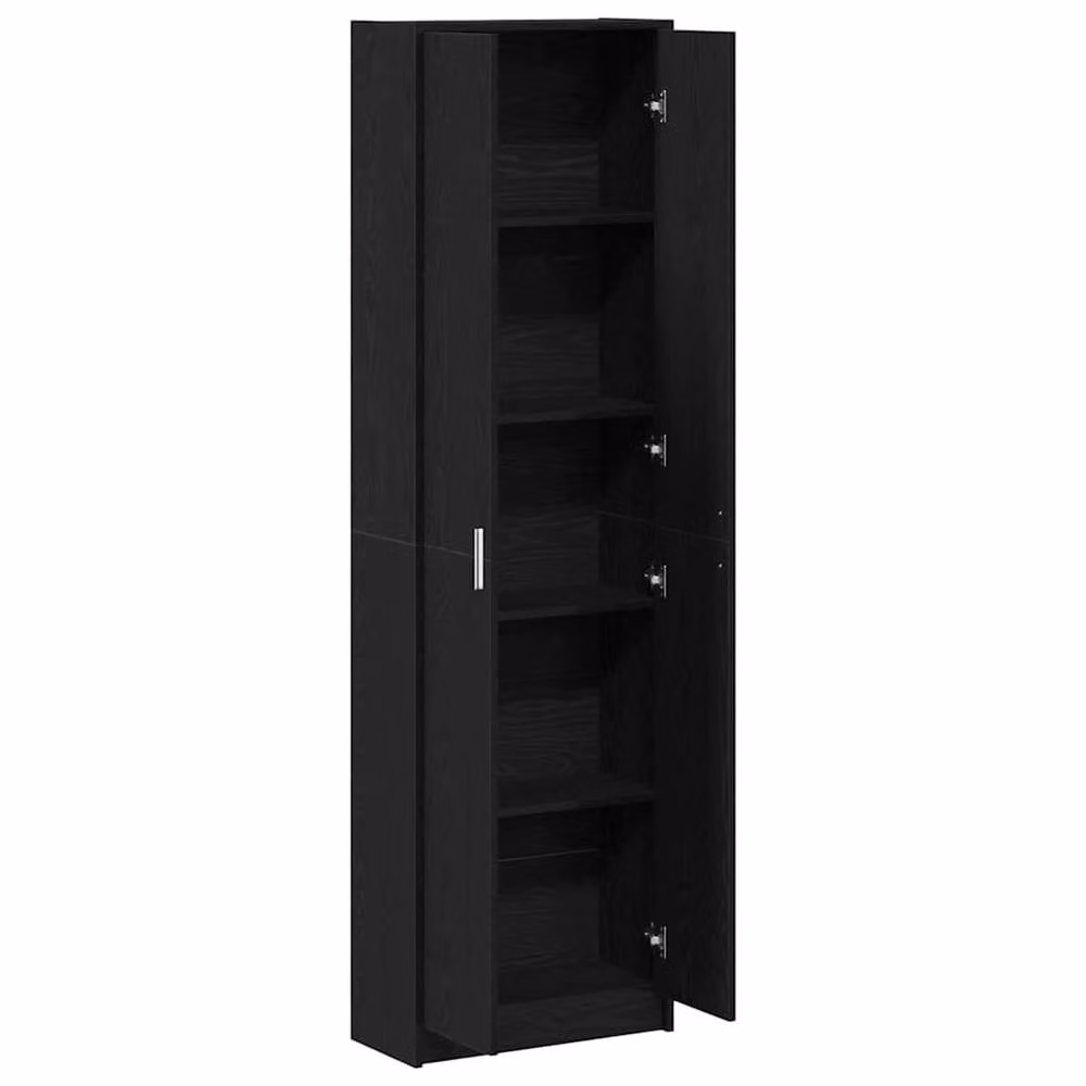 Berkfield Home Black Oak Wardrobe, W/D/H: 55 x 25 x 189 cm – 3