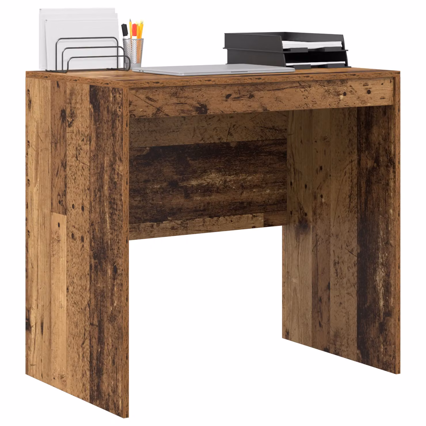 Berkfield Brown Old Wood Writing Desk, W: 80 cm, D: 50 cm, H: 76 cm – 3