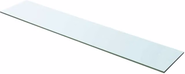 Berkfield Home Wall Mounted Glass Shelves, 2 Pack, Transparent, W: 100 cm, D: 20 cm, H: 15 cm