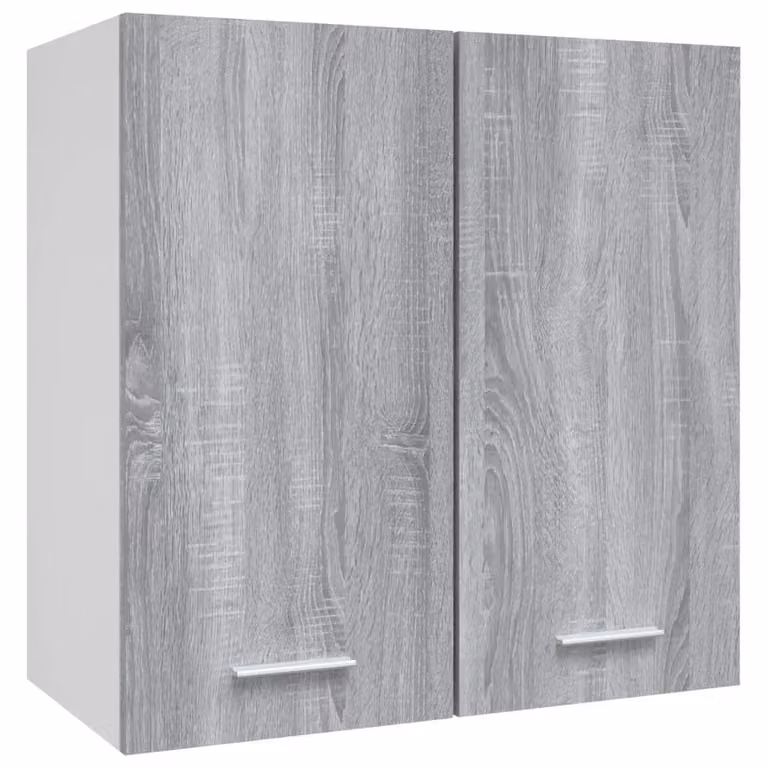 Berkfield Home Modern Wall Mounted Hanging Kitchen Cabinet in Grey Matt Engineered Wood