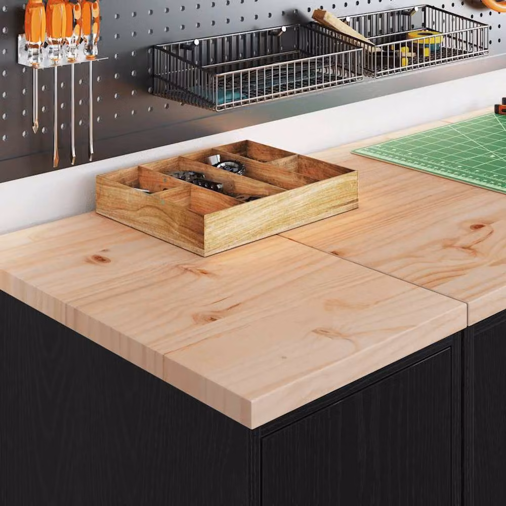 Berkfield Home Durable Garage Storage Cabinet in Black, Solid Pine Wood, W/D/H: 30 x 51 x 85 cm – 3