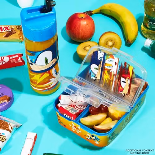 Get Trend Sonic the Hedgehog Kids Lunch Box Set with Water Bottle and Compartments in Blue and Multicolour – 2