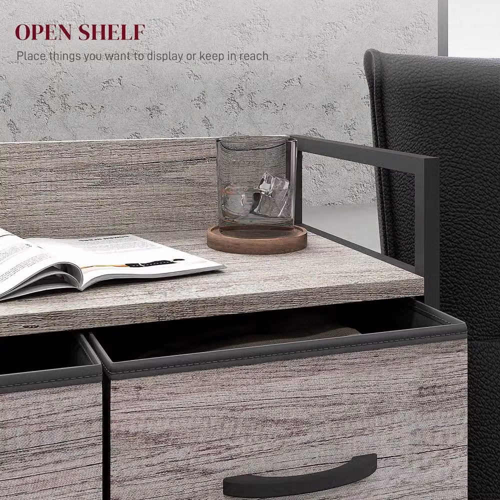 Wyld Haus Doyo Elso Grey Wood Effect 4 Drawer Rustic Storage Chest – 5