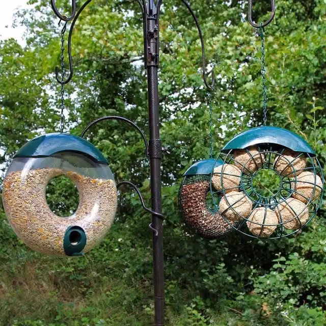 Actiaspet 3 Piece Circular Bird Feeder Set in Green