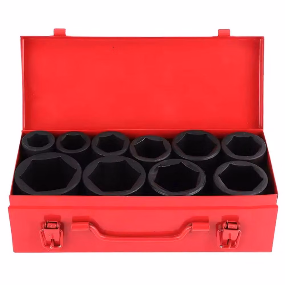 Kelvenix 22-50mm HGV Long Reach Deep Impact Socket Set, 3/4 inch, Black Chrome Molybdenum Steel – 2