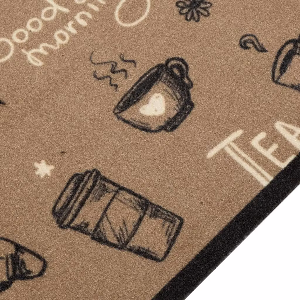 Berkfield Home Washable Morning Brown Kitchen Rug, W/D/H: 60 x 300 cm – 2