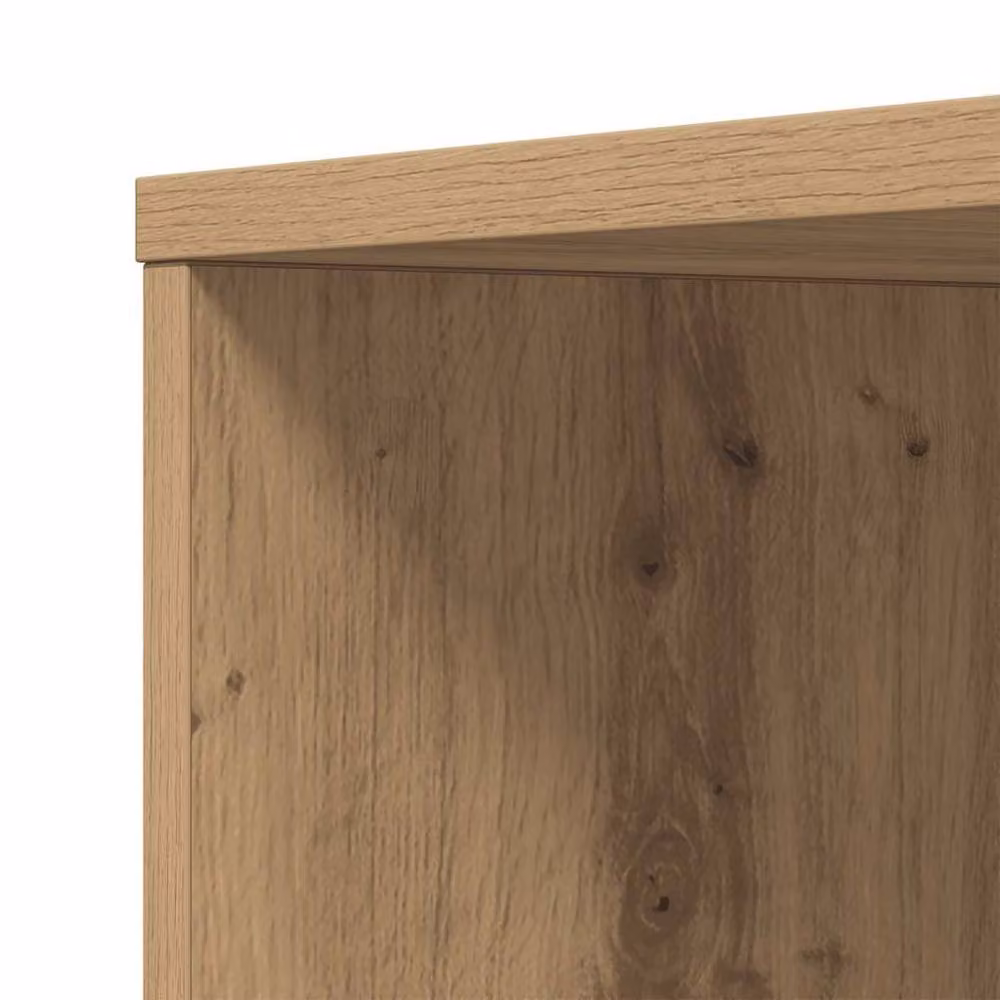 Berkfield Home Narrow Bathroom Cupboard with Wheels in Artisan Oak Brown, H 135 x W 41 x D 22 cm – 4