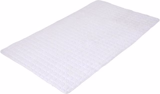 Pawnora Waterproof and Breathable Mattress Topper in White, W/D/H: 120 x 190 cm