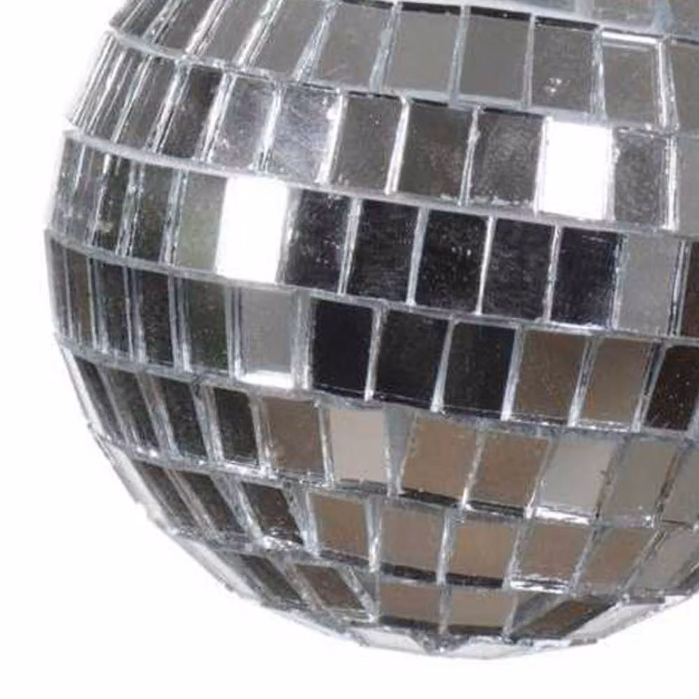 Kaemingk Silver Abstract Foam Mirrored Christmas Bauble – 2