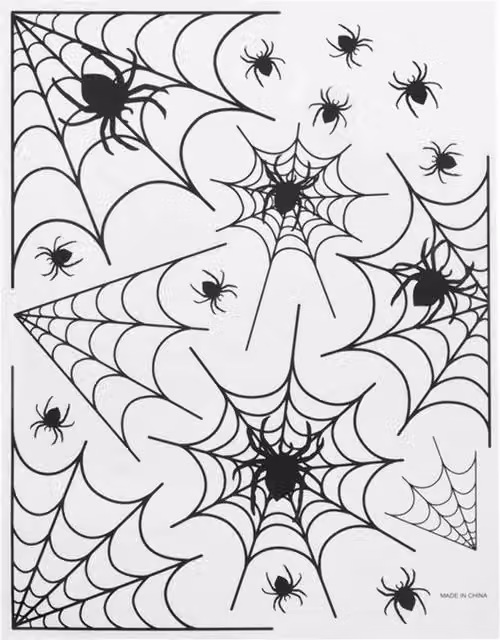 Smiffys Black Spider Window Stickers for Halloween Parties
