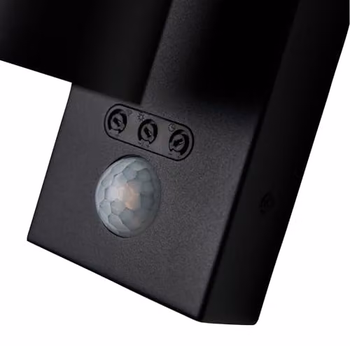 ZINK Leto Double Spot Light Black IP65 Floodlight with PIR Motion Sensor – 2