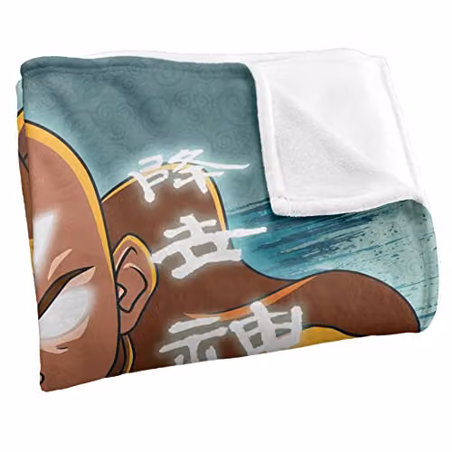LOGOVISION Avatar The Last Airbender Super Soft Fleece Throw Blanket, White, W/D/H: 152 x 127 x 1 cm – 2