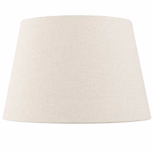 Loops Round Tapered Drum Lamp Shade in Beige Multicolour Linen Fabric, Diameter: 20.32 cm