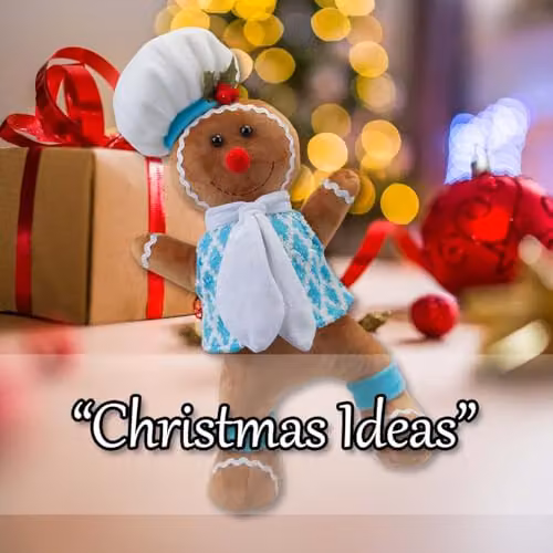 VFM e-Store Christmas Standing Gingerbread Boy Decoration, Blue and Multicolour, H 43 cm x W 23 cm x D 23 cm – 4