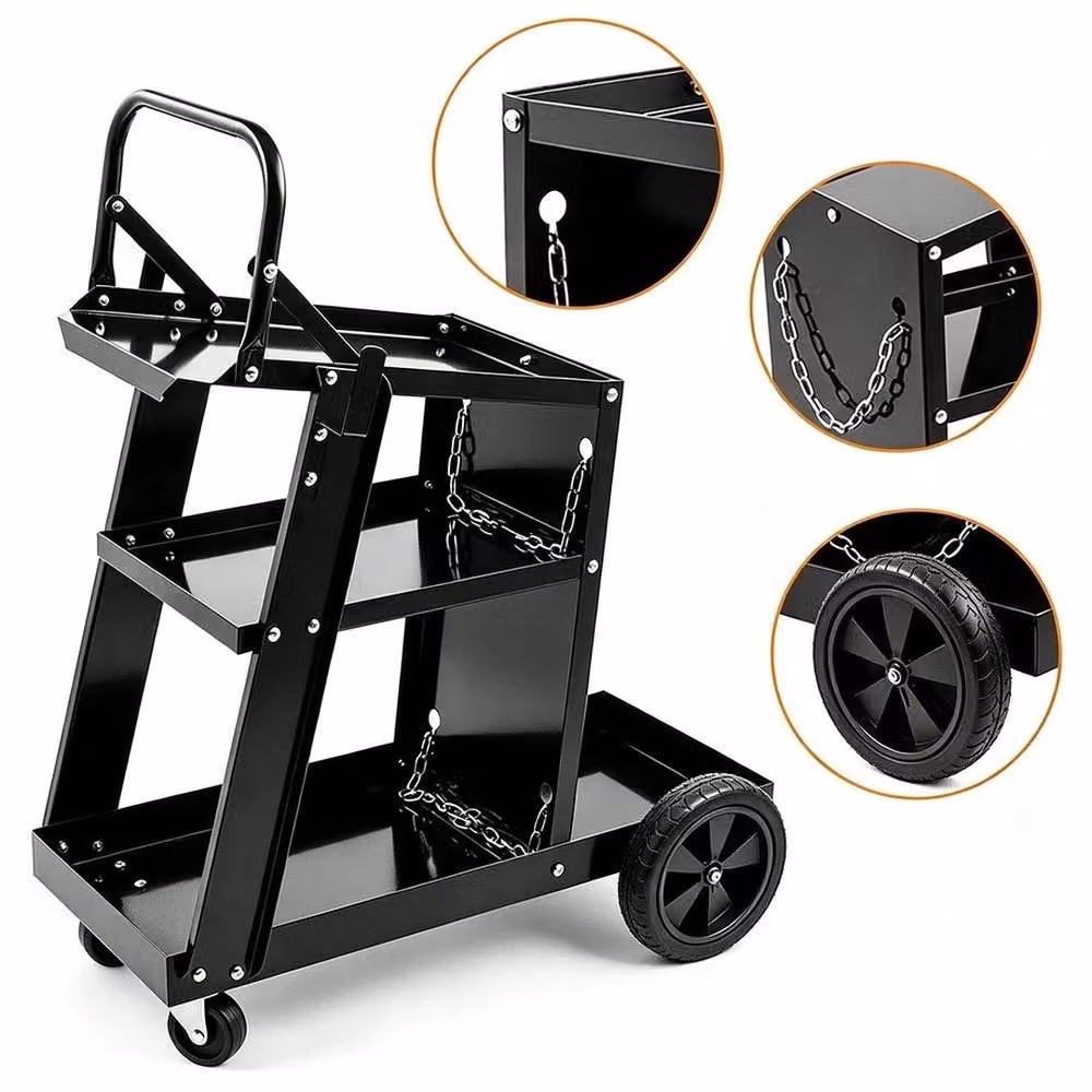 FORGEVIO 3-Tier Rollable Welding Trolley in Black – 5