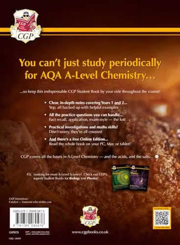 CGP AQA A-Level Chemistry Year 1 & 2 Student Book with Online Edition – 2