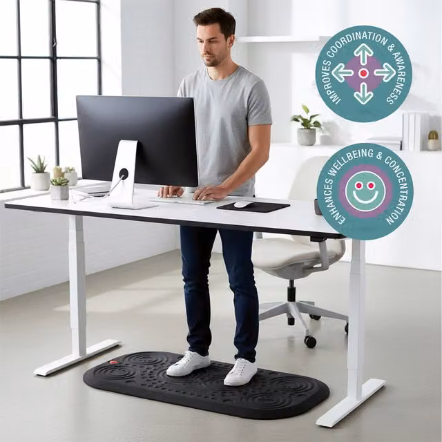 Floortex Active Anti-Fatigue Mat, Black – 8