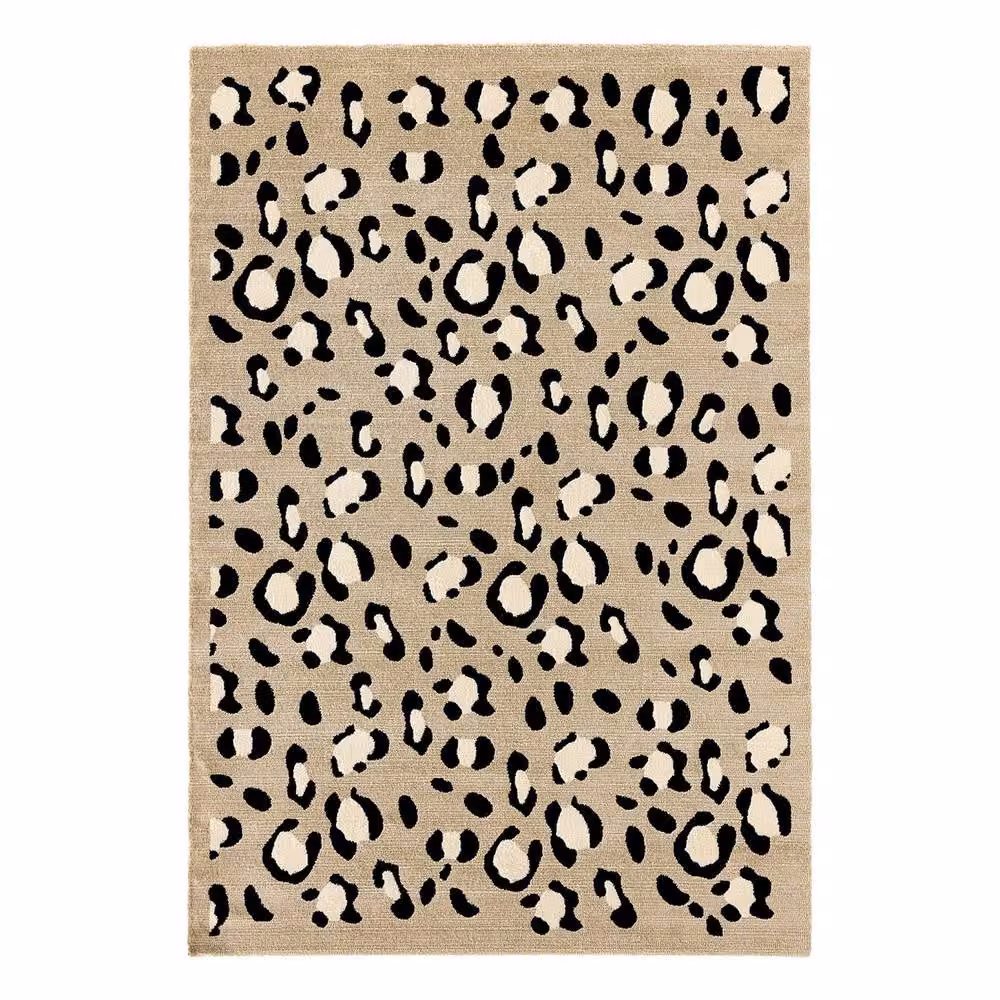 sweeek Beige Leopard Pattern Indoor Rug, W/D: 120 x 160 cm – 2