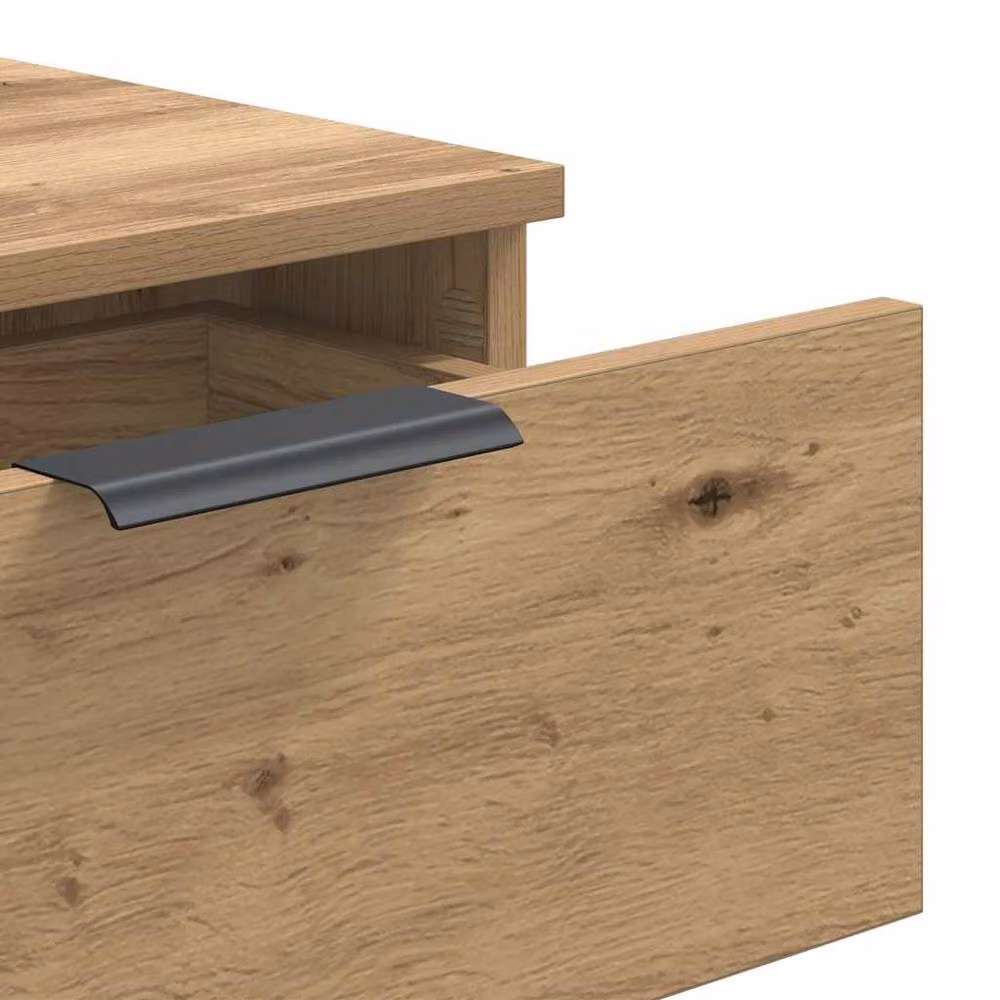 Berkfield Home Artisan Oak Console Table in Brown, W/D/H: 90 x 36 x 75 cm – 4