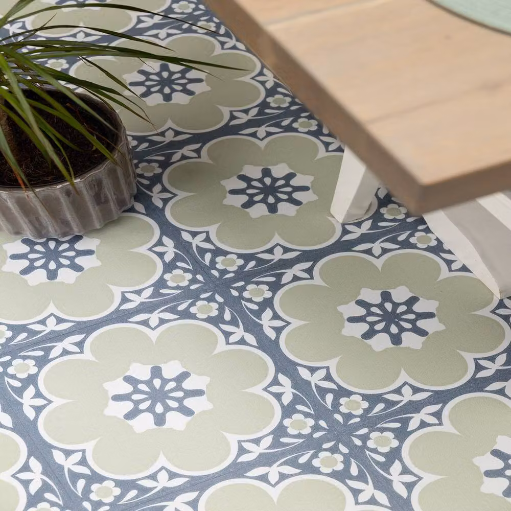 Floor Pops Daphne Sage Green Self Adhesive Vinyl Floor Tiles, Pack of 10 (0.93sqm), W/D/H: 30.48 x 30.48 x 0 cm – 4