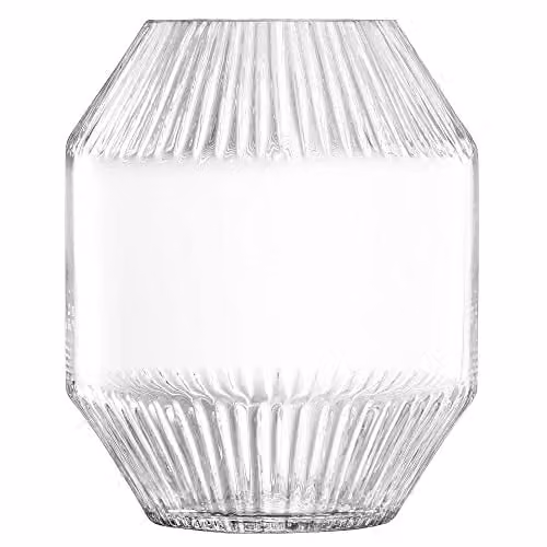 LSA International Rotunda Vase, Handmade Clear Glass, Height: 37 cm, Width: 26.8 cm, Depth: 26.8 cm – 1
