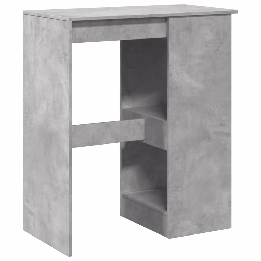 Berkfield Home Bar Table with Racks in Concrete Grey, W/D/H: 90 x 47.5 x 103.5 cm – 5