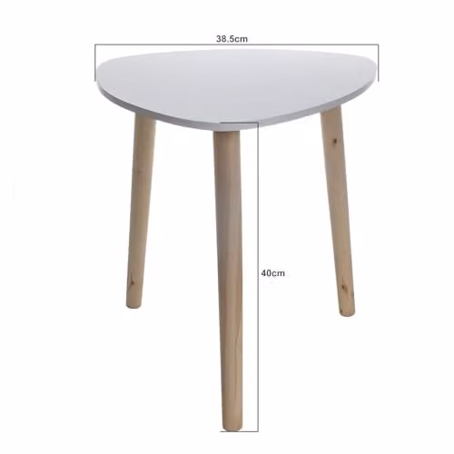 Gr8 Home Set of 2 White Triangle Nesting Side Tables – 2