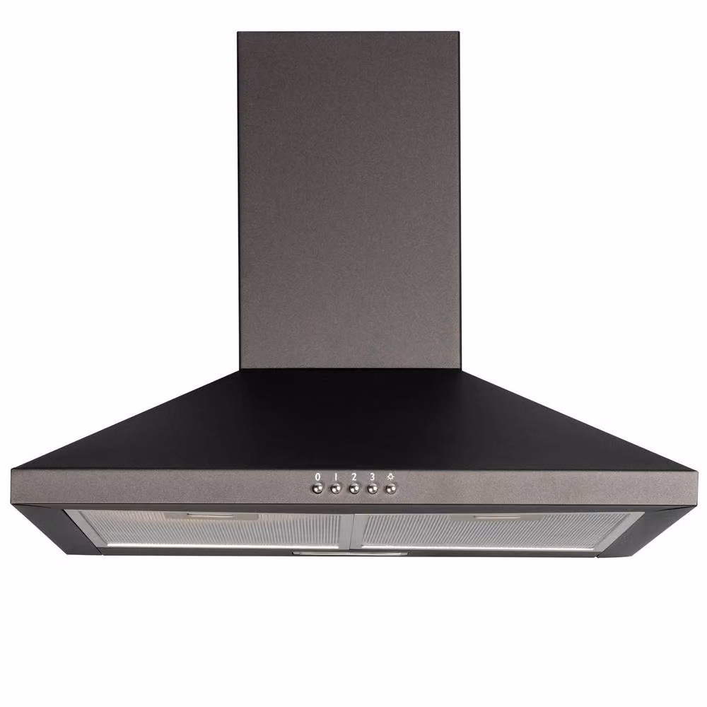 SIA Black Pyramid Chimney Cooker Hood Kitchen Extractor Fan CHL70BL W: 70 cm – 4