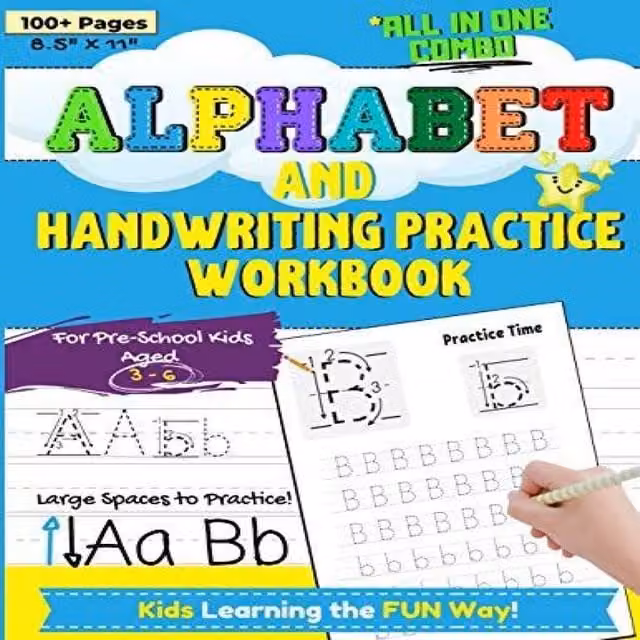 Romney Nelson Alphabet and Handwriting Practice Workbook for Preschool Children, Multicolour