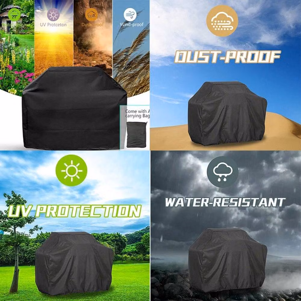 SPETLEK XL Heavy Duty Waterproof PVC BBQ Cover in Black, W: 100 cm, D: 60 cm – 4