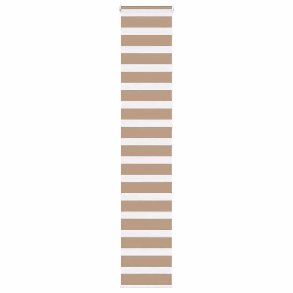 Berkfield Home Elegant Zebra Blind in Sand and Brown, W: 50 cm, H: 230 cm – 2
