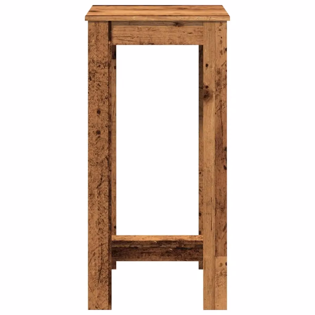 Berkfield Home Bar Table in Brown Old Wood, W: 51 cm, D: 50 cm, H: 103.5 cm – 4