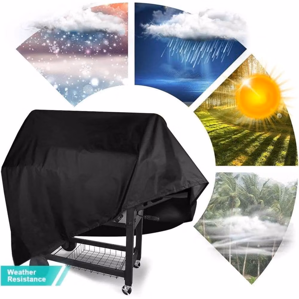 SPETLEK Heavy Duty Waterproof BBQ Cover in Black, W/D/H: 100 x 60 x 150 cm – 2