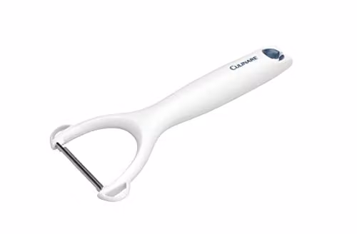 Culinare C30001 Safety Y Peeler in White, made from Plastic and Stainless Steel, suitable for Left or Right-Handed Users and Dishwasher Safe – 1