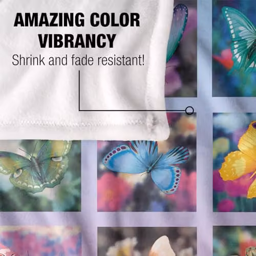 JQ Licensing Royce McClure Butterfly Boxes Silky Touch Super Soft Fleece Throw Blanket in White and Multicolour, W/D/H: 152 x 127 cm – 3