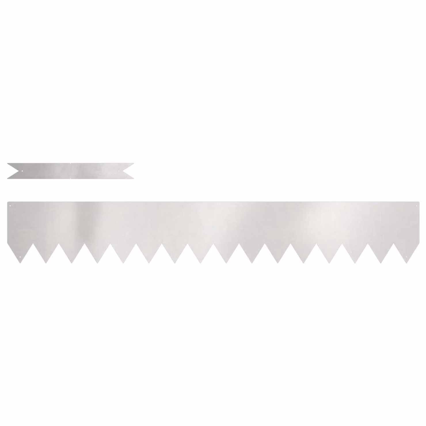 Berkfield Home Stainless Steel Lawn Edgings, Silver, 30 Pieces, W/D/H: 100 x 0.5 x 15 cm