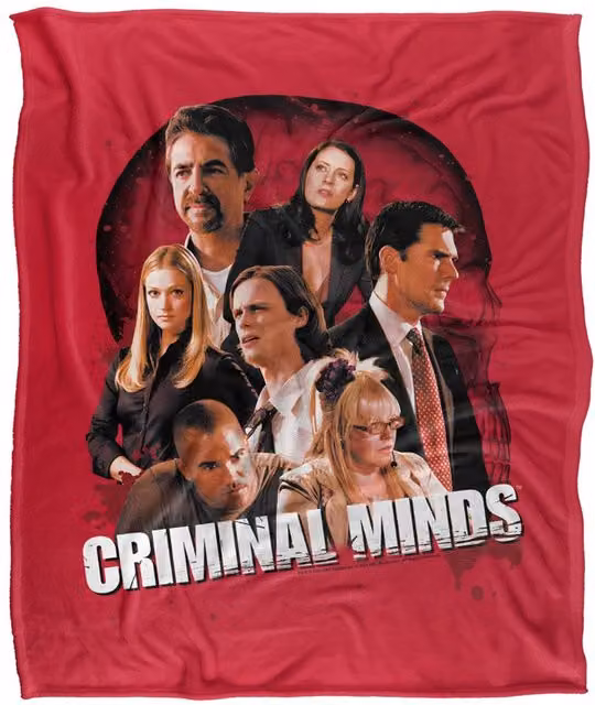 Logovision Criminal Minds Brain Trust Silky Touch Super Soft Fleece Throw Blanket, White, W/D/H: 152 x 127 cm – 1