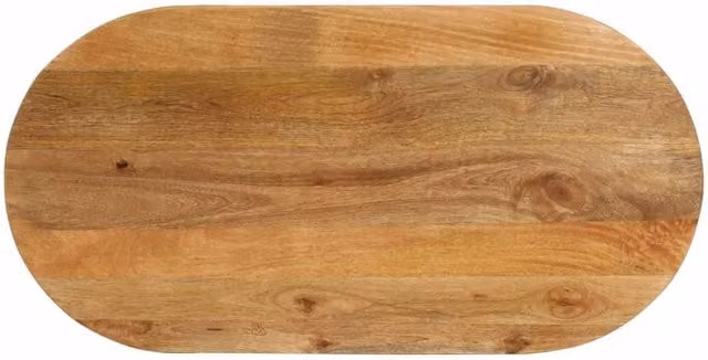 Berkfield Home Oval Solid Wood Mango Table Top, Brown, W: 100 cm, D: 40 cm, H: 3.8 cm