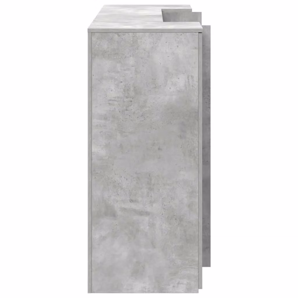 Berkfield Home Reception Desk in Concrete Grey, Engineered Wood, W/D/H: 180 x 50 x 103.5 cm – 2