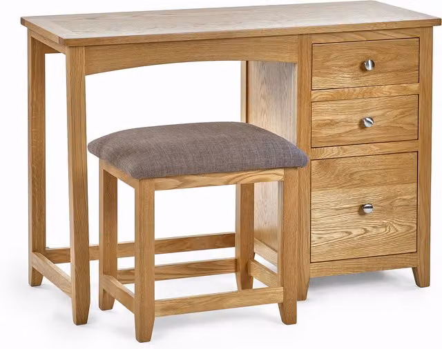 Julian Bowen Mallory Dress Table and Stool in Oak