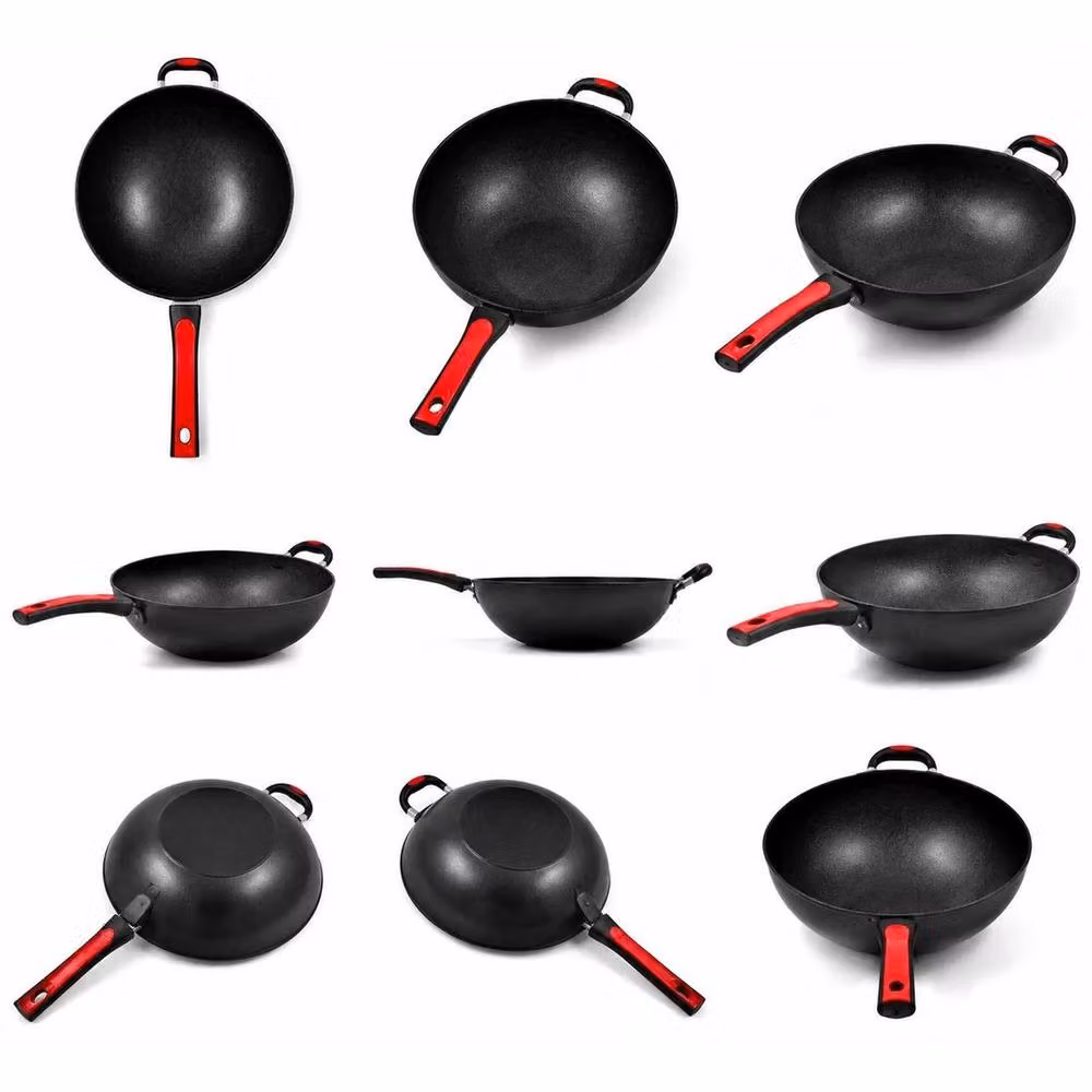 PAWNORA Non-Stick Black Cooking Stir Fry Wok Pan with Helper Handle, Diameter: 30 cm – 3