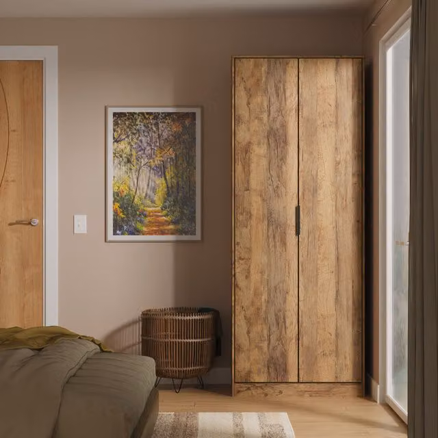 Ready Assembled 2 U Tamworth 2 Door Wardrobe in Dark Brown – 1