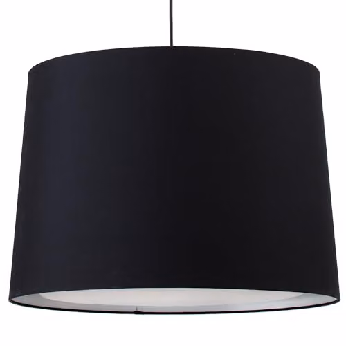 Netlighting Conga Black Cylindrical Fabric Pendant Lamp with Plug – 2